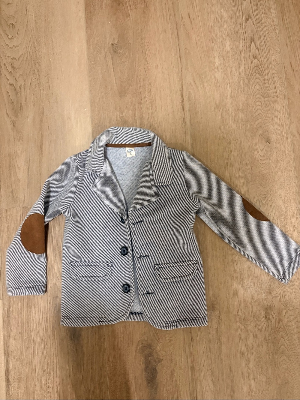 Kids Gray Jacket with Brown Elbow Patches
